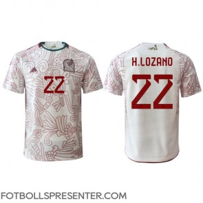 Mexiko Hirving Lozano #22 Borta Matchtröja VM 2022 Kortärmad
